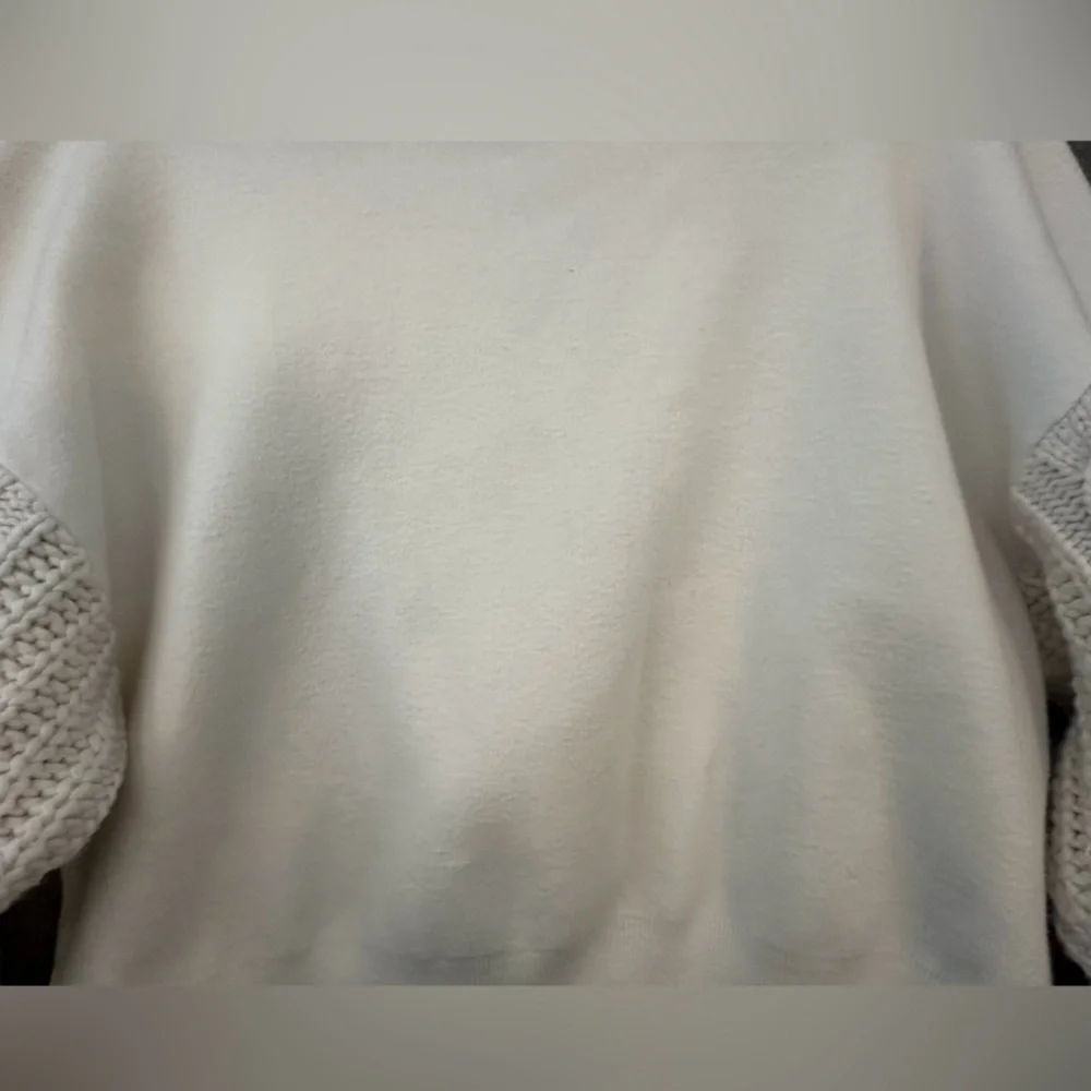 ZARA Knitted Sweater Woman’s Size Small Ivory Oversized Wool Soft Cottagecore - Picture 4 of 15